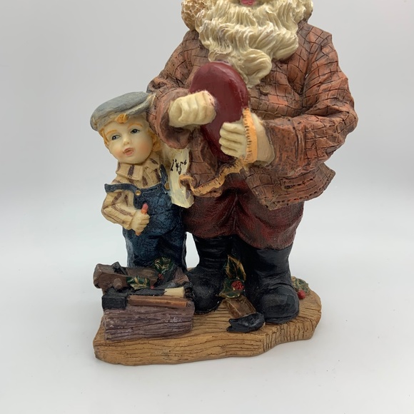 Vintage Christmas Teacher Santa & Little Boy Figurine Retro Christmas Decor - Picture 2 of 16